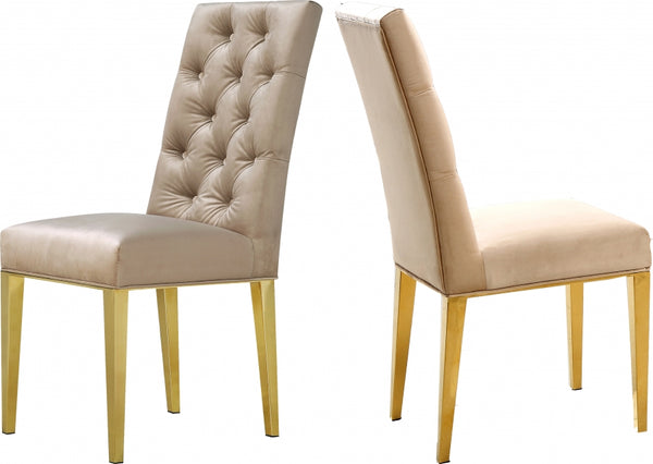 CAPRI VELVET DINING CHAIRS GOLD