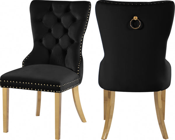 MILLAY VELVET DINING CHAIR GOLD