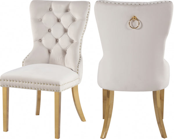 MILLAY VELVET DINING CHAIR GOLD