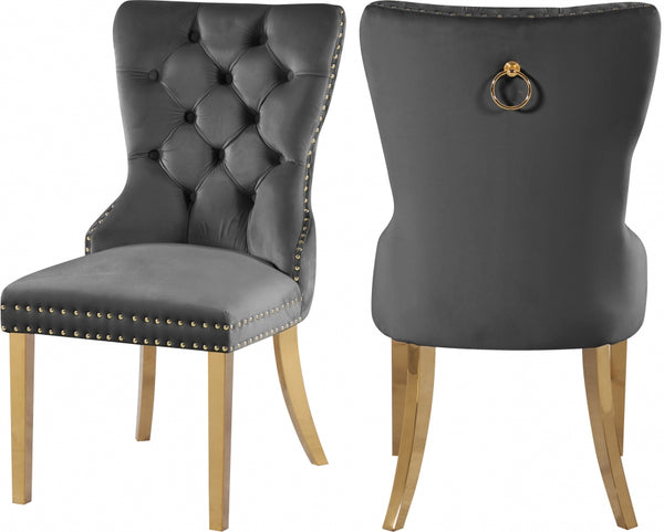 MILLAY VELVET DINING CHAIR GOLD