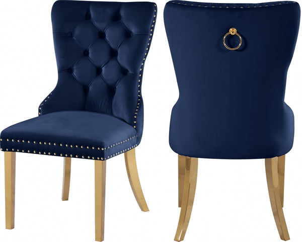 MILLAY VELVET DINING CHAIR GOLD