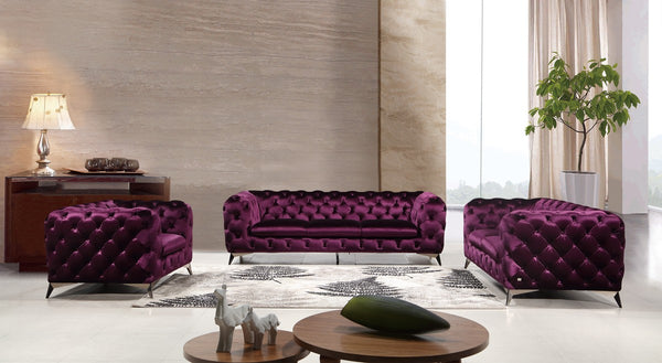 Delilah 3-Piece Tufted Sofa Set