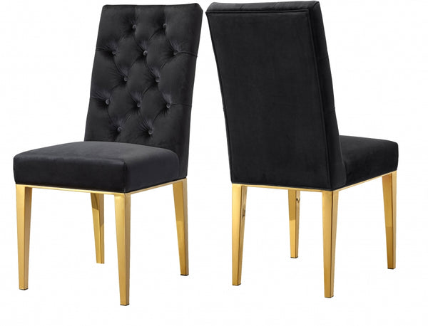 CAPRI VELVET DINING CHAIRS GOLD