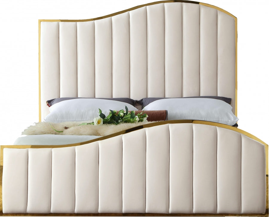 Brandy Velvet Bed