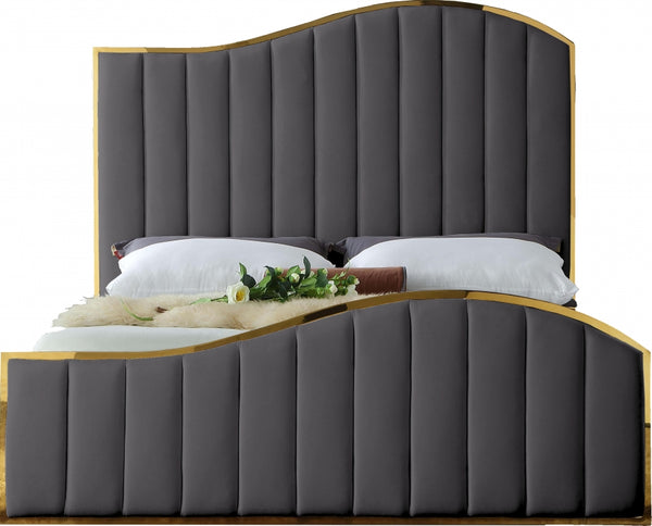 Brandy Velvet Bed