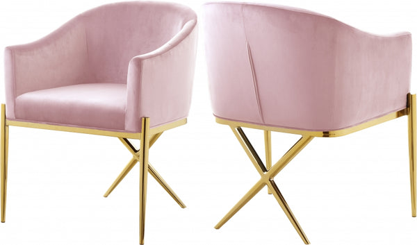 XAVIER VELVET DINING CHAIR GOLD