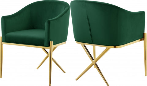 XAVIER VELVET DINING CHAIR GOLD