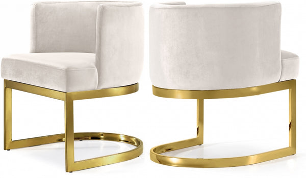 GIANNA VELVET DINING CHAIR GOLD