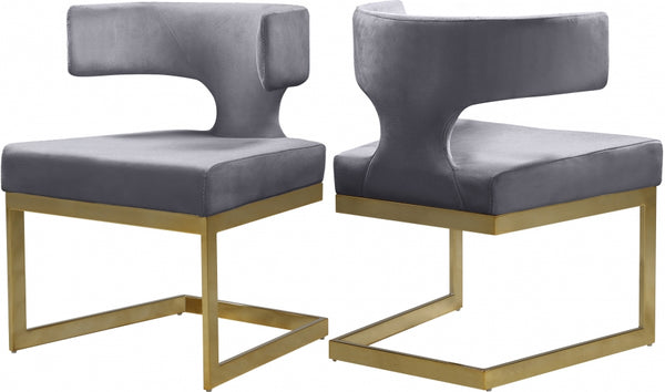 ALEXANDRA VELVET DINING CHAIR GOLD