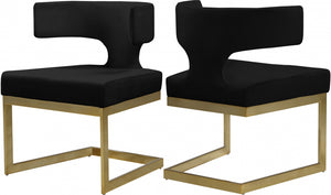 ALEXANDRA VELVET DINING CHAIR GOLD