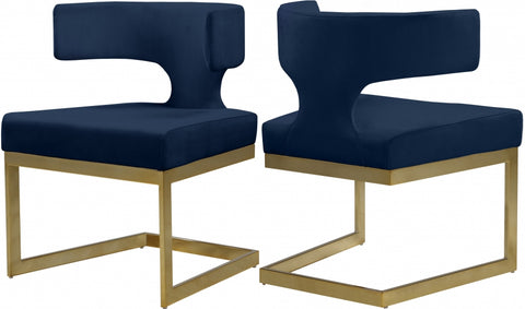 ALEXANDRA VELVET DINING CHAIR GOLD