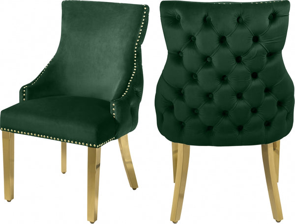 TUFT VELVET DINING CHAIR GOLD