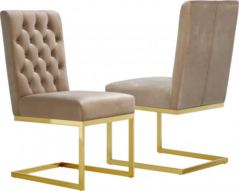 CAMERON VELVET DINING CHAIRS GOLD